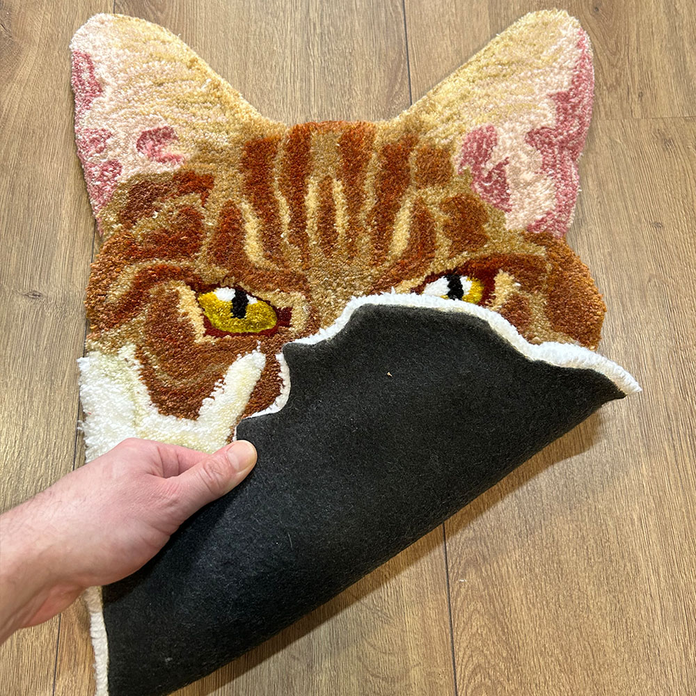 custom tufted cat rug