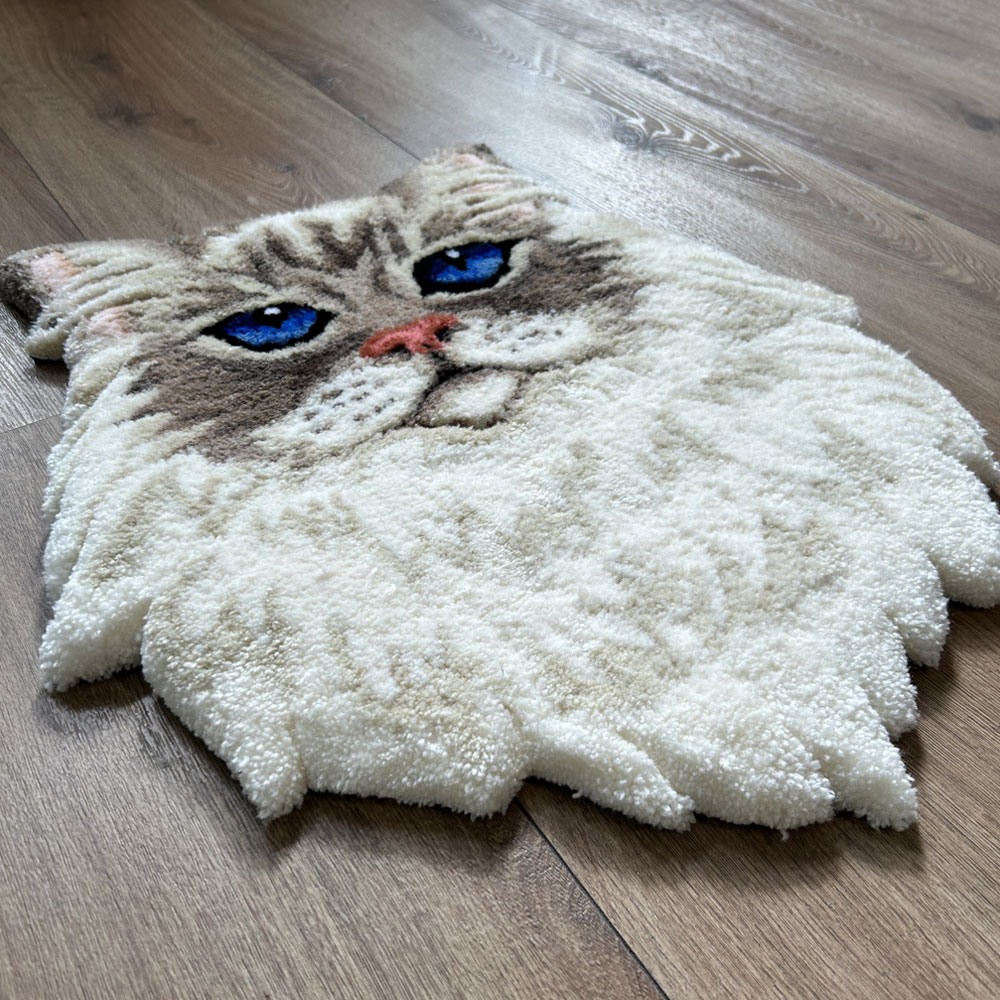 custom tufted cat rug